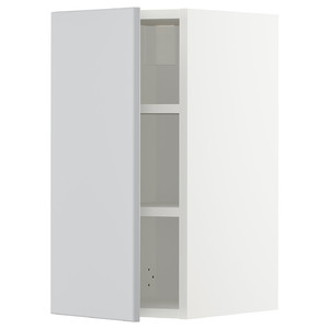 METOD Wall cabinet with shelves, white/Veddinge grey, 30x60 cm
