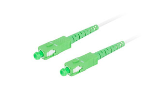 Lanberg Fiber Optic Patchcord Sm Sc/Apc-Sc/Apc Simplex 3.0mm 2.5m, white