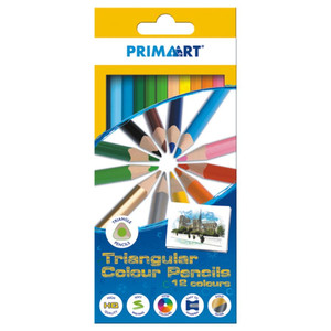 Prima Art Triangular Colour Pencils 12 Colours