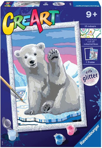Ravensburger Painting By Numbers CreArt Polar Bear 9+