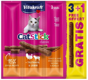 Vitakraft Cat Stick Classic Turkey & Lamb 4pcs