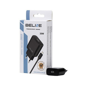 Beline Wall Charger EU Plug 30W USB-C + kabel lightning, black