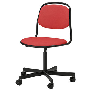 ÖRFJÄLL Swivel chair, black/Vissle red