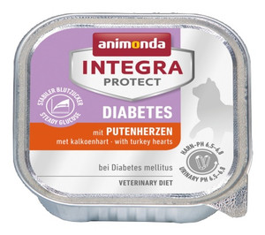 Animonda Integra Protect Diabetes Cat Food with Turkey Hearts 100g
