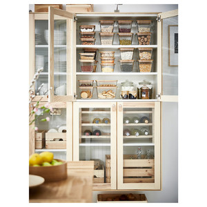IKEA 365+ Food container, square, glass, 15x15 cm