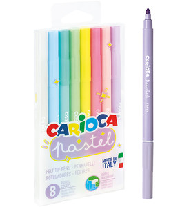 Carioca Felt Tip Pens Pastel 8 Colours