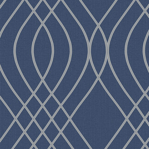 GoodHome Vinyl Wallpaper on Fleece Mavi, blue