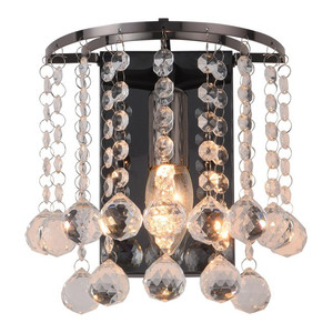 Wall Lamp London Crystal 1 x E14, black