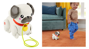 Fisher-Price Fp Pets Walk-The-Pup Pug Baby & Toddler Pull Toy HTW94 12m+