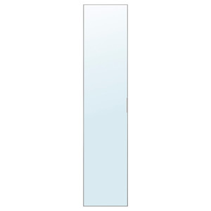 STRAUMEN Door with hinges, mirror glass, 40x180 cm