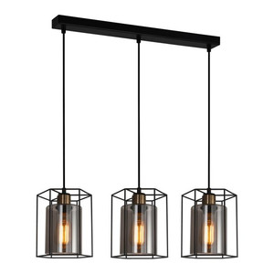 Pendant Lamp Kalula 3 x 40 W E27, black/brown