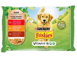 Friskies Dog Adult Wet Dog Food 4x100g