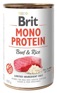 Brit Mono Protein Beef & Rice Wet Food for Dogs 400g