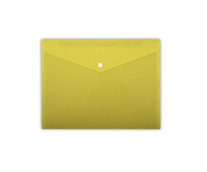 Document Wallet Plastic Folder PP A5, yellow