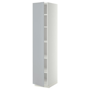 METOD High cabinet with shelves, white/Veddinge grey, 40x60x200 cm