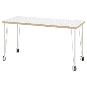 LINNMON / KRILLE Bureau, blanc, 100x60 cm - IKEA