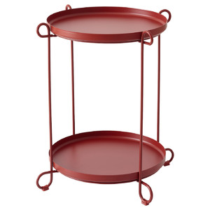 LIVELYCKE Tray table, red, 50 cm