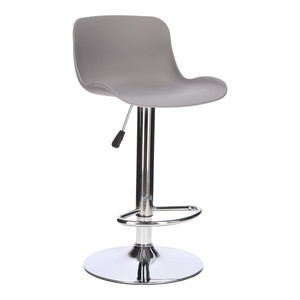 Bar Stool Inge, grey/chrome