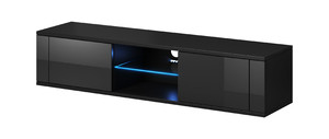TV Cabinet Hit LED, matt black/high-gloss black