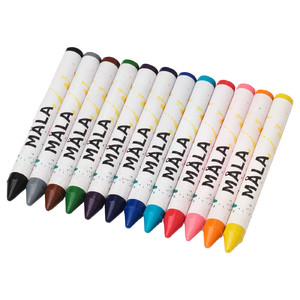 MÅLA Wax crayon, mixed colours