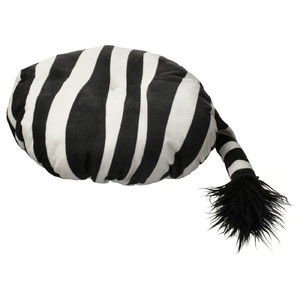 SANDLÖPARE Stool cover, black white/zebra pattern, 38 cm