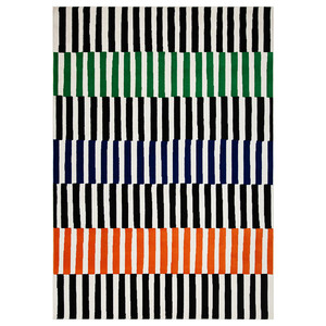 VÄNDPLATS Rug, low pile, multicolour/stripe, 170x240 cm