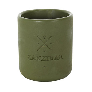 Concrete Candle Terre de feu Earth Zanzibar, green