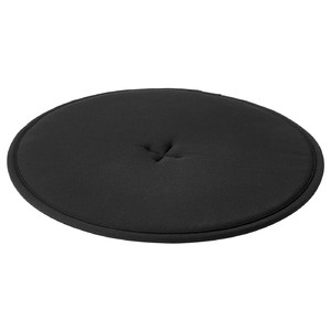 STRÅFLY Chair pad, black, 36 cm