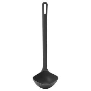 FULLÄNDAD Soup ladle, grey, 31 cm