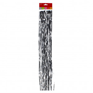 Christmas Tree Tinsel Strands (Lametta), Silver, 100 cm