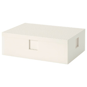 BYGGLEK LEGO® box with lid, 35x26x12 cm