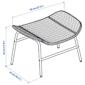 FRYKSÅS Footstool, rattan