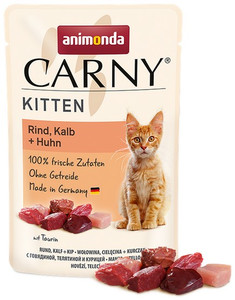 Animonda Carny Kitten Cat Food Beef, Veal & Chicken 85g