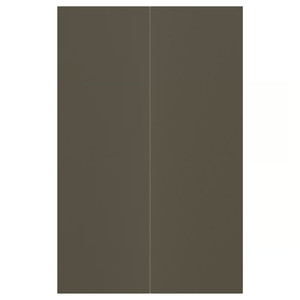 HAVSTORP 2-p door f corner base cabinet set, brown-beige, 25x80 cm