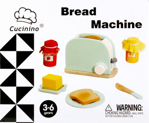 Cucinino Bread Machine Wooden Toaster Toy 3+