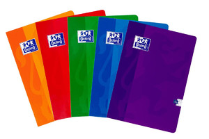 Notebook A5 60 Pages Squared Oxford Esse 5pcs, assorted colours