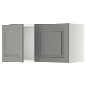 METOD Wall cabinet with 2 doors, white/Bodbyn grey, 80x40 cm