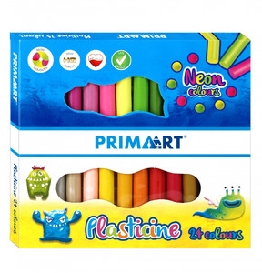 Prima Art Plasticine 24 Neon Colours