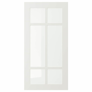 STENSUND Glass door, white, 40x80 cm