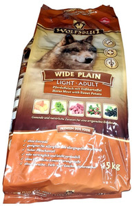 Wolfsblut Dog Food Wide Plain Adult Light Horse Meat with Sweet Potato 15kg