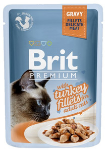 Brit Premium Cat Fillets with Turkey in Gravy 85g