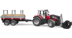 Bruder Massey Ferguson Tractor with Trailer 3+