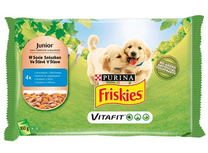 Friskies Dog Junior Wet Dog Food Chicken & Carrot 4x100g