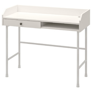 HAUGA Desk, white, 100x84 cm