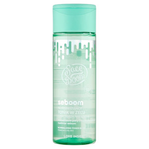 Face Boom seboom Normalizing Toner In Gel For Mixed And Oily Skin 98% Natural Vegan 200ml