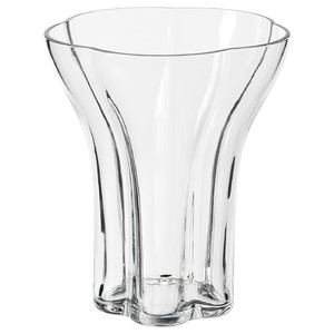 DOFTRIPS Vase, clear glass, 18 cm