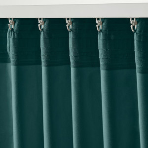 SANELA Curtains, 1 pair, dark grey-turquoise, 140x300 cm