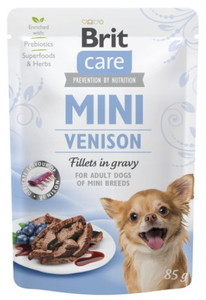 Brit Care Dog Mini Venison in Gravy Pouch 85g