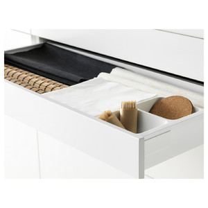 METOD / MAXIMERA Wall cab w 2 glass doors/2 drawers, white/Bodbyn off-white, 80x100 cm
