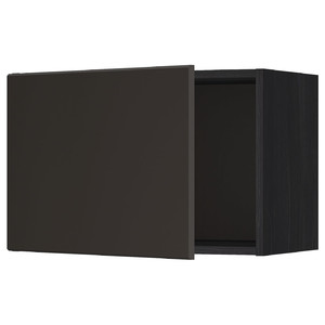 METOD Wall cabinet, black/Kungsbacka anthracite, 60x40 cm